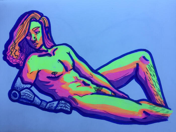 Highlighter person